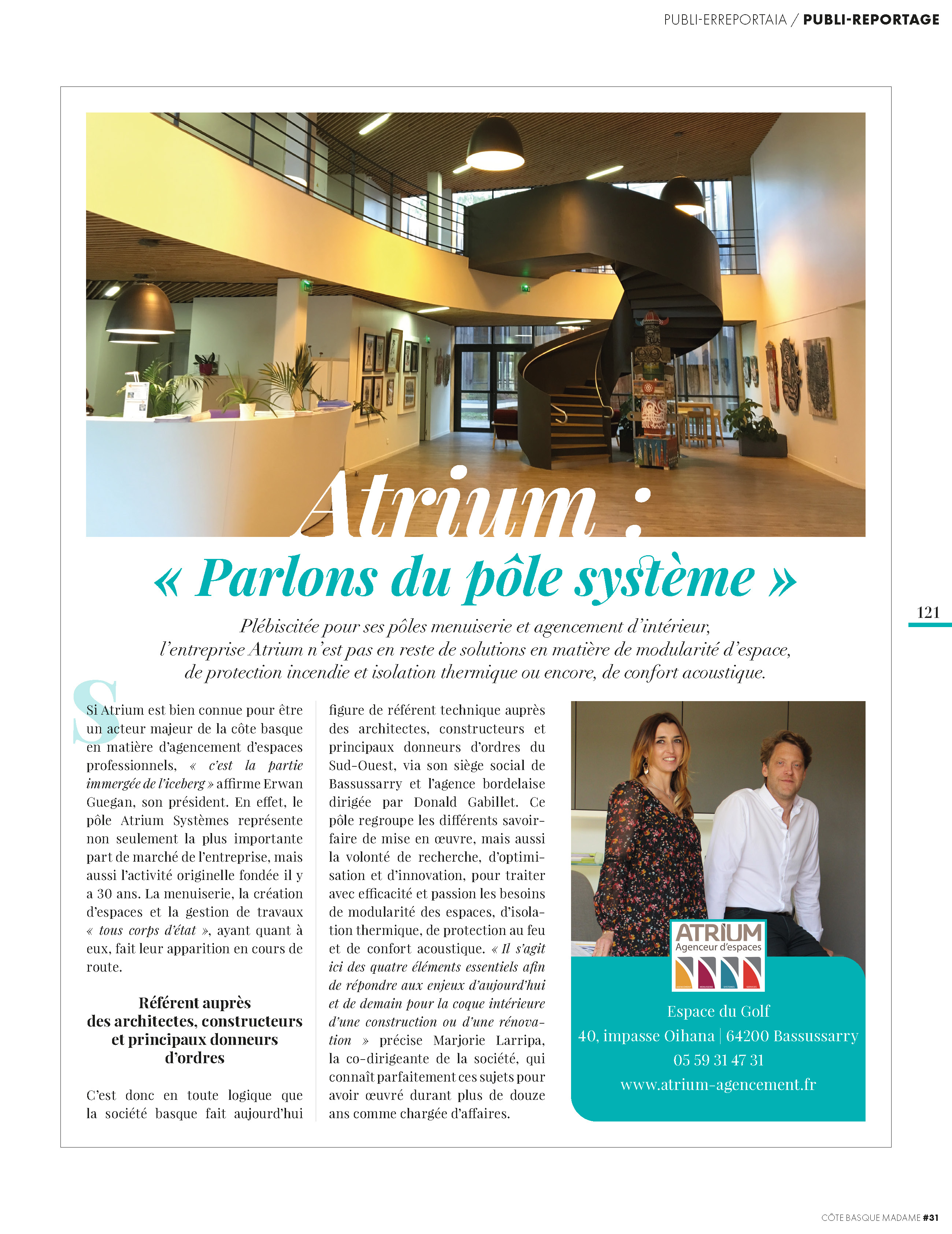 Magazine Côte Basque Madame - Hiver 2021